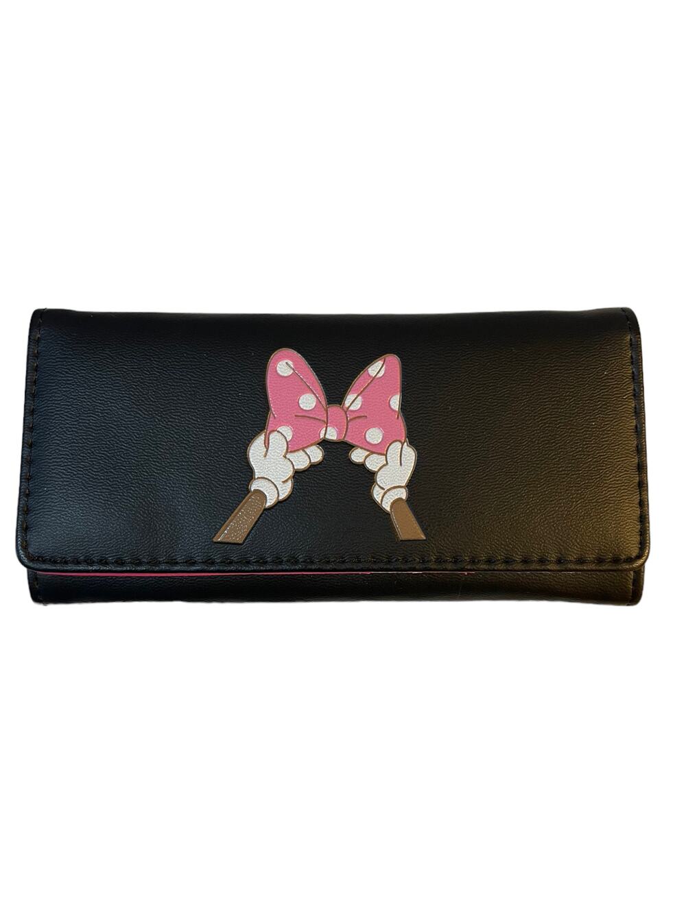 Black Minnie Mouse Hands Bow Wallet